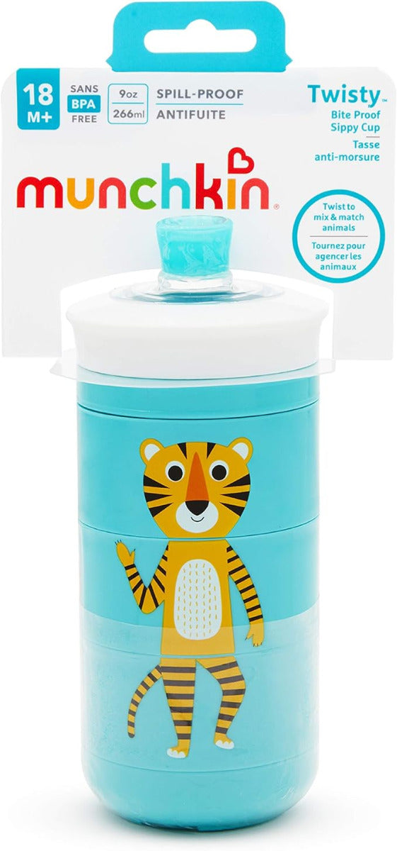Munchkin Animal Twisty Bite Proof Cup 9oz 1pcs Blue (Sold Separately Subject to Availability) Munchkin Yallatoys
