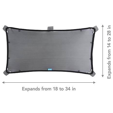 Munchkin Magnetic Stretch To Fit Sun Shade Grey Munchkin Yallatoys