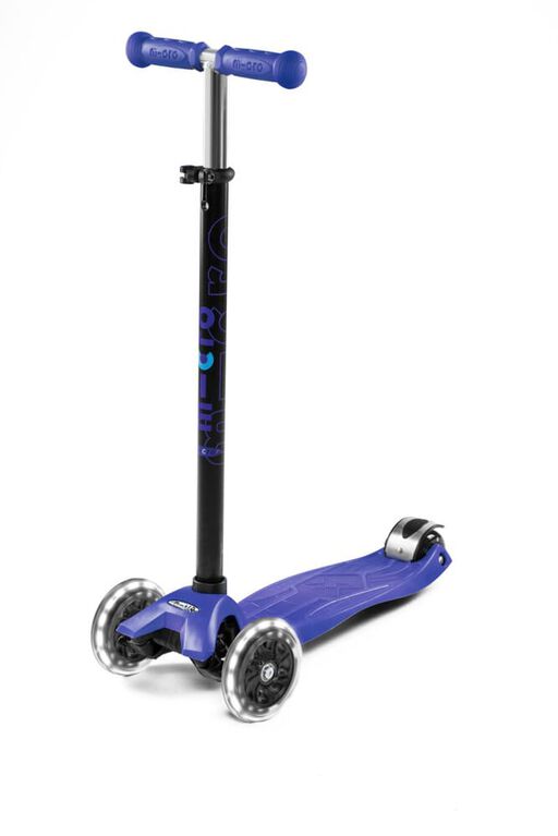 Buy Micro Maxi Plus Led 3 Wheels Scooter Blue | Yallatoys.com