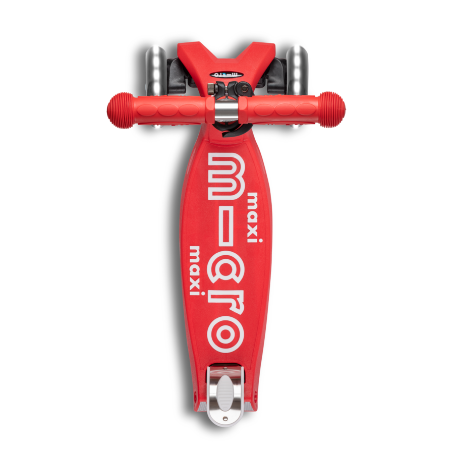 Buy Micro Maxi Deluxe with LED T Bar 3 Wheels Scooter Red | Yallatoys.com