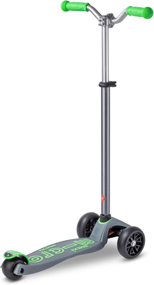 Buy Micro Maxi Deluxe Pro Grey & Green 3 Wheel Scooter
 | Yallatoys.com