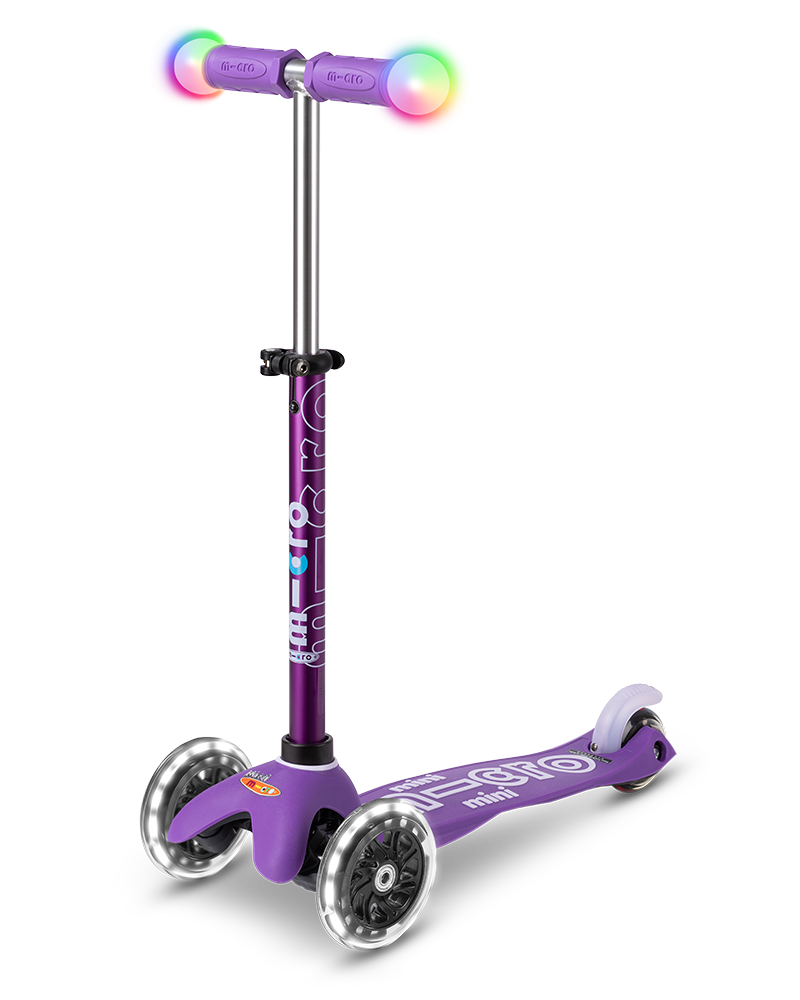 Buy Micro Mini Deluxe Magic Purple Scooter with LED Lights | Yallatoys.com