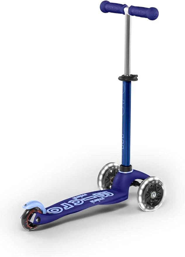 Buy Micro Mini Deluxe with LED 3 Wheels Blue | Yallatoys.com