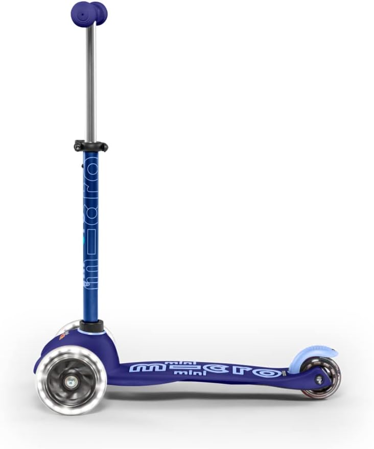 Buy Micro Mini Deluxe with LED 3 Wheels Blue | Yallatoys.com