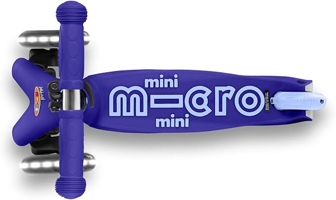 Buy Micro Mini Deluxe with LED 3 Wheels Blue | Yallatoys.com