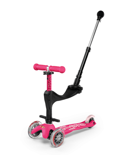 Buy Micro Mini  3 In 1 Deluxe Plus LED Pink 3 Wheel Scooter | Yallatoys.com