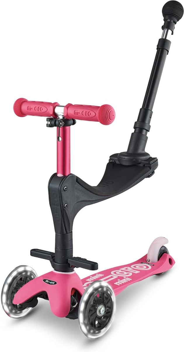 Buy Micro Mini  3 In 1 Deluxe Plus LED Pink 3 Wheel Scooter | Yallatoys.com