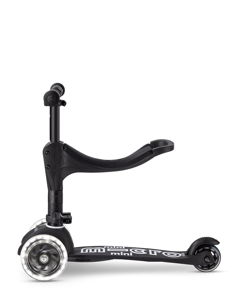 Buy Micro Mini Deluxe Eco 3 in 1 3 Wheels Scooters Black | Yallatoys.com