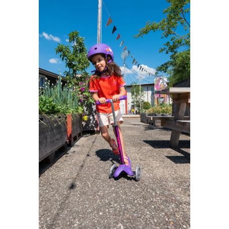 Buy Micro Mini Deluxe LED Purple Pink 3 Wheels Scooter | Yallatoys.com