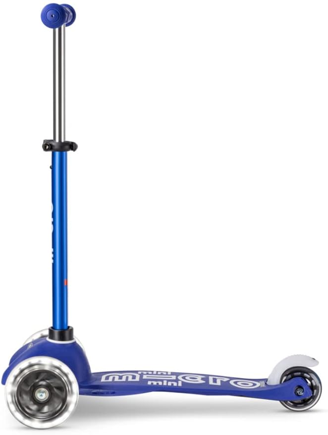 Buy Mini Deluxe LED Blue White 3 Wheels Scooter
 | Yallatoys.com