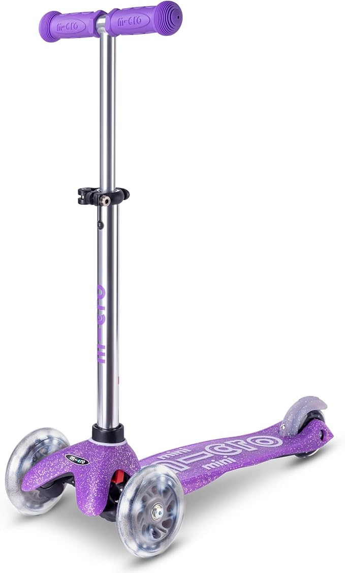 Buy Micro Mini Deluxe Glitter LED 3 Wheels Purple | Yallatoys.com
