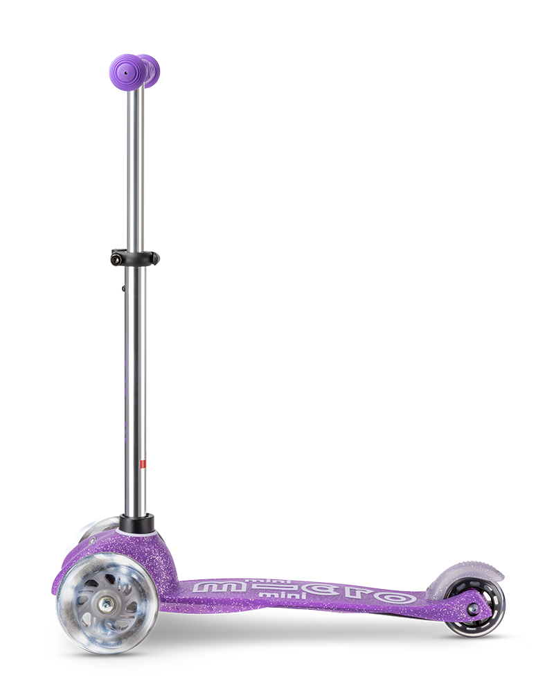 Buy Micro Mini Deluxe Glitter LED 3 Wheels Purple | Yallatoys.com