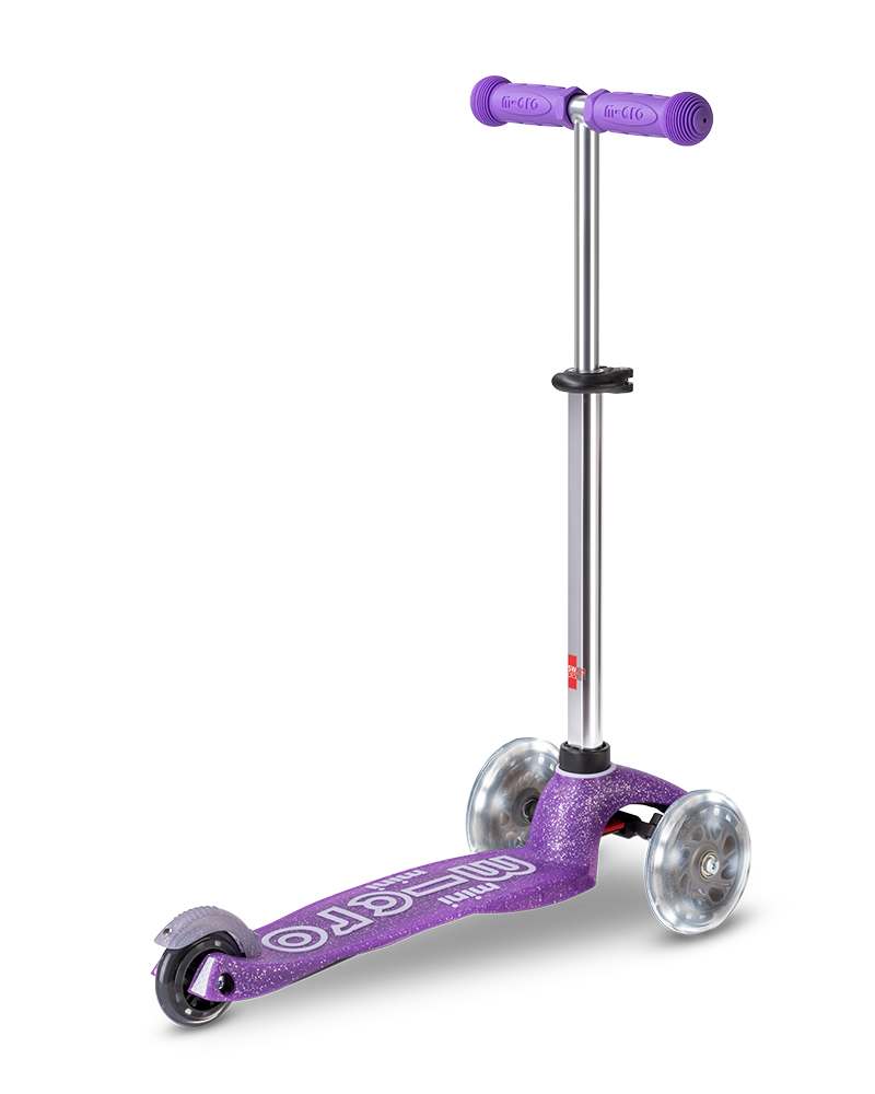 Buy Micro Mini Deluxe Glitter LED 3 Wheels Purple | Yallatoys.com