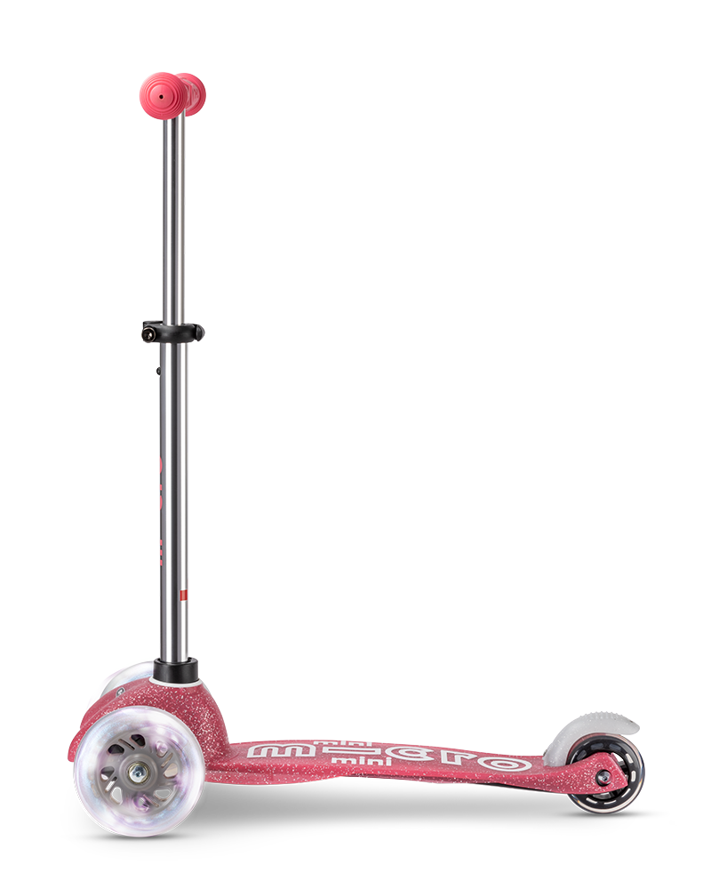 Buy Micro Mini Deluxe Glitter LED 3 Wheels Pink | Yallatoys.com
