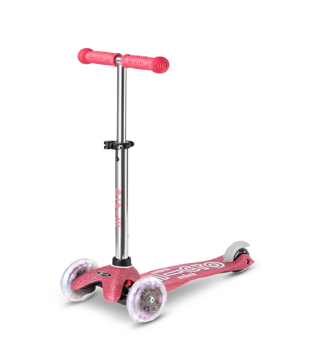 Buy Micro Mini Deluxe Glitter LED 3 Wheels Pink | Yallatoys.com