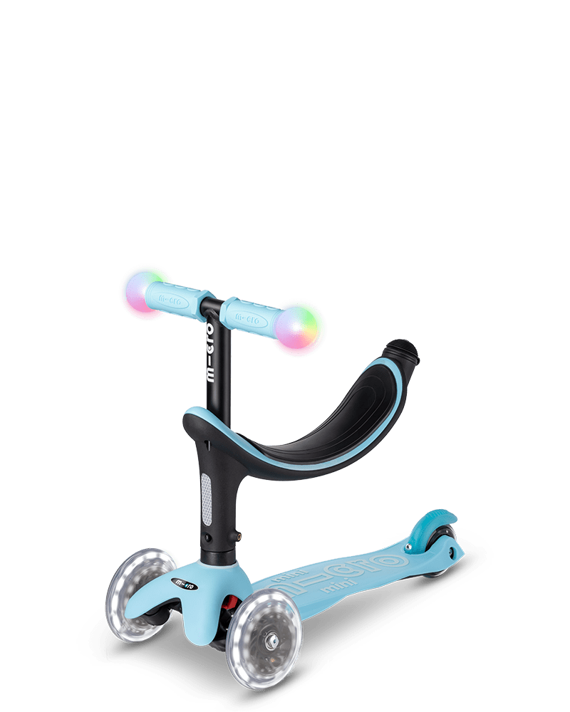 Buy Micro Mini 2 Grow Deluxe Magic LED 3 Wheels Scooter Blue | Yallatoys.com