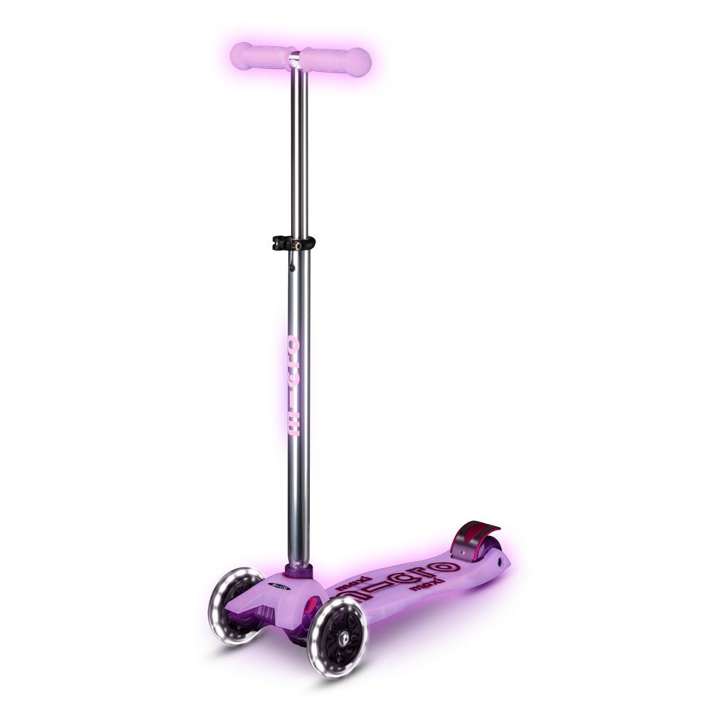 Buy Micro Maxi Deluxe Glow LED Jelly 3 Wheels Scooter Luminous Purple | Yallatoys.com