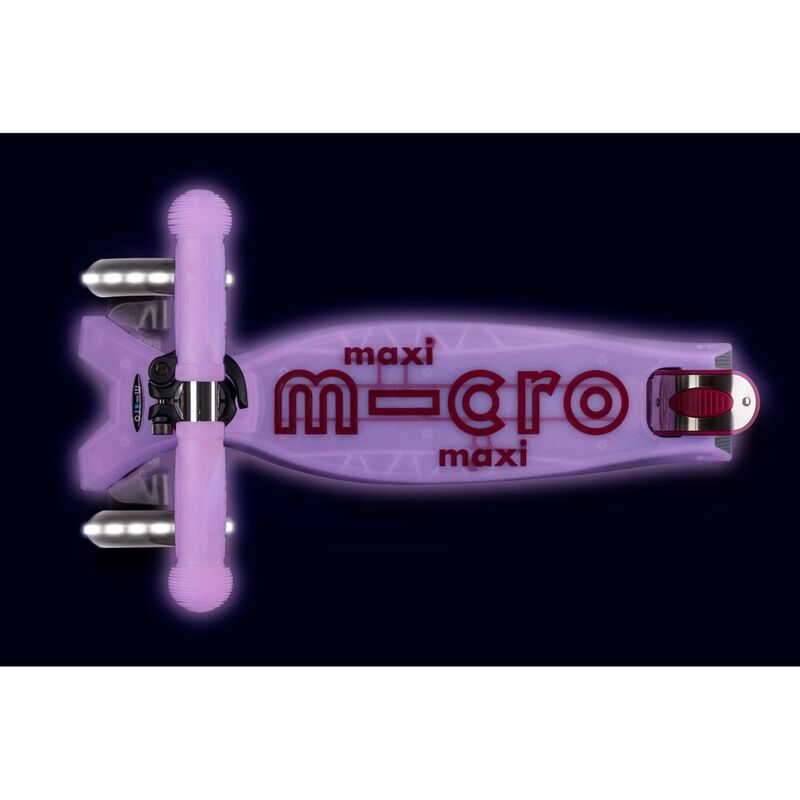 Buy Micro Maxi Deluxe Glow LED Jelly 3 Wheels Scooter Luminous Purple | Yallatoys.com