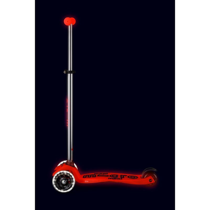 Buy Micro Maxi Deluxe Glow LED Jelly 3 Wheels Scooter Aura Red | Yallatoys.com