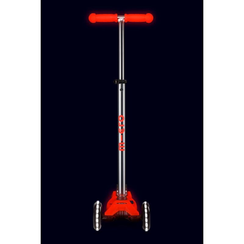 Buy Micro Maxi Deluxe Glow LED Jelly 3 Wheels Scooter Aura Red | Yallatoys.com