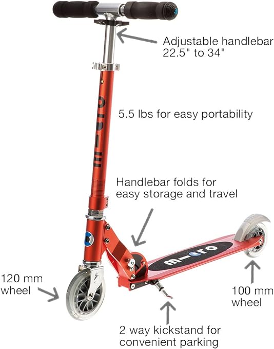 Buy Micro Sprite Red Scooter | Yallatoys.com