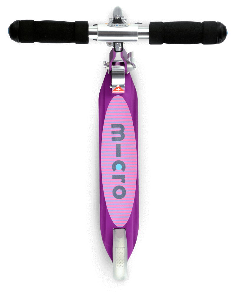 Buy Micro Sprite Purple Stripe Scooter | Yallatoys.com
