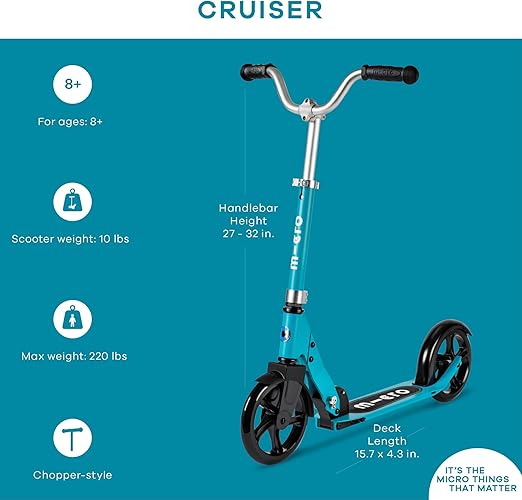 Buy Micro Cruiser 2 Wheels Scooter Aqua | Yallatoys.com