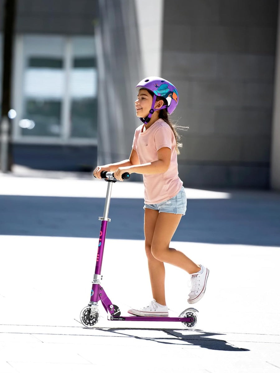 Buy Micro Sprite LED Wheels Purple Stripe Scooter | Yallatoys.com