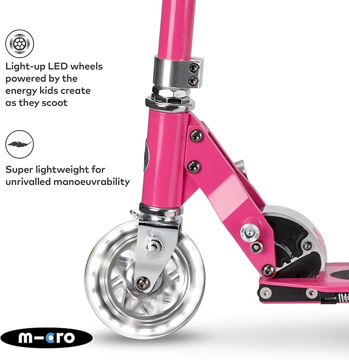 Buy Micro Sprite LED Pink 2 Wheel Scooter | Yallatoys.com