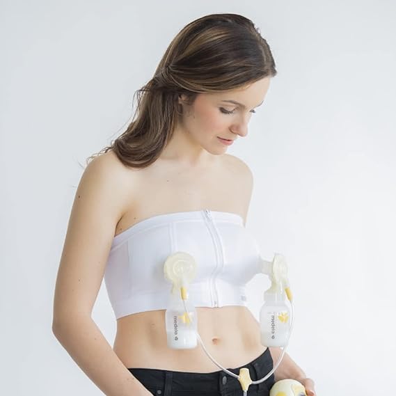 Medela Women's Easy Expression Bustier Medium White Medela Yallatoys