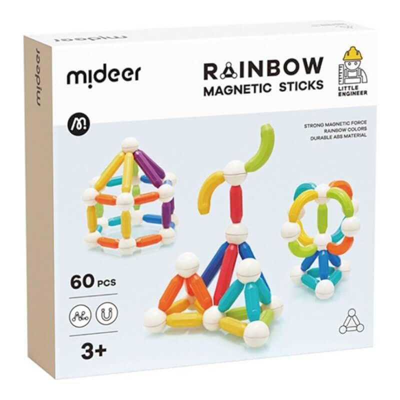 Buy Mideer Rainbow Magnetic Sticks 60Pcs | Yallatoys.com