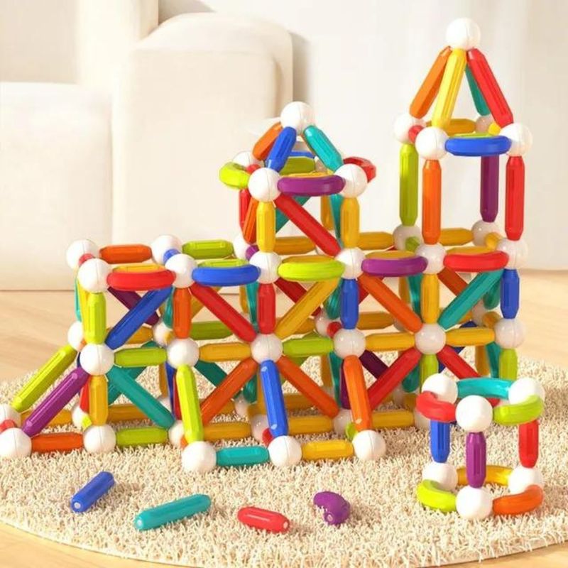 Buy Mideer Rainbow Magnetic Sticks 60Pcs | Yallatoys.com