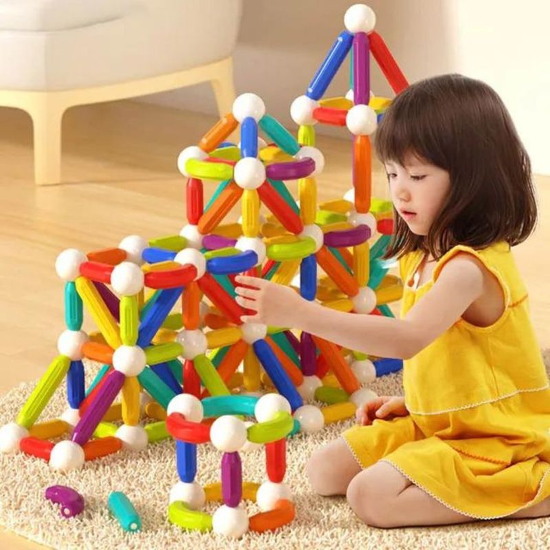 Buy Mideer Rainbow Magnetic Sticks 60Pcs | Yallatoys.com