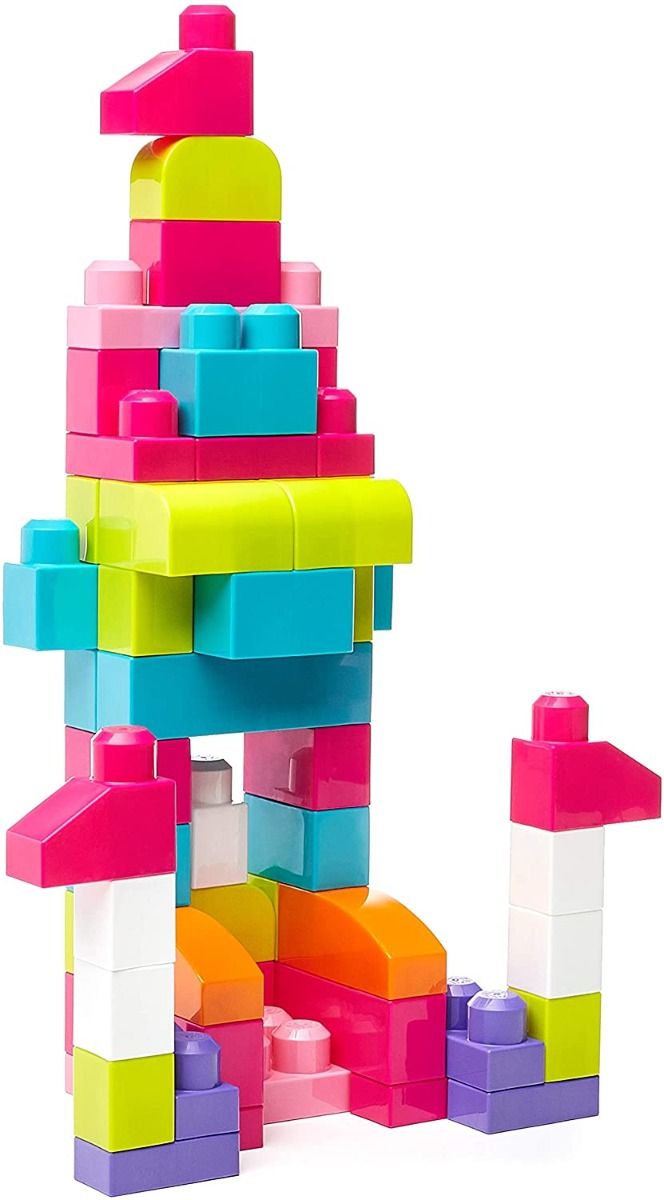 Buy Mega Bloks First Builders Big Building Bag 80pcs Pink | Yallatoys.com