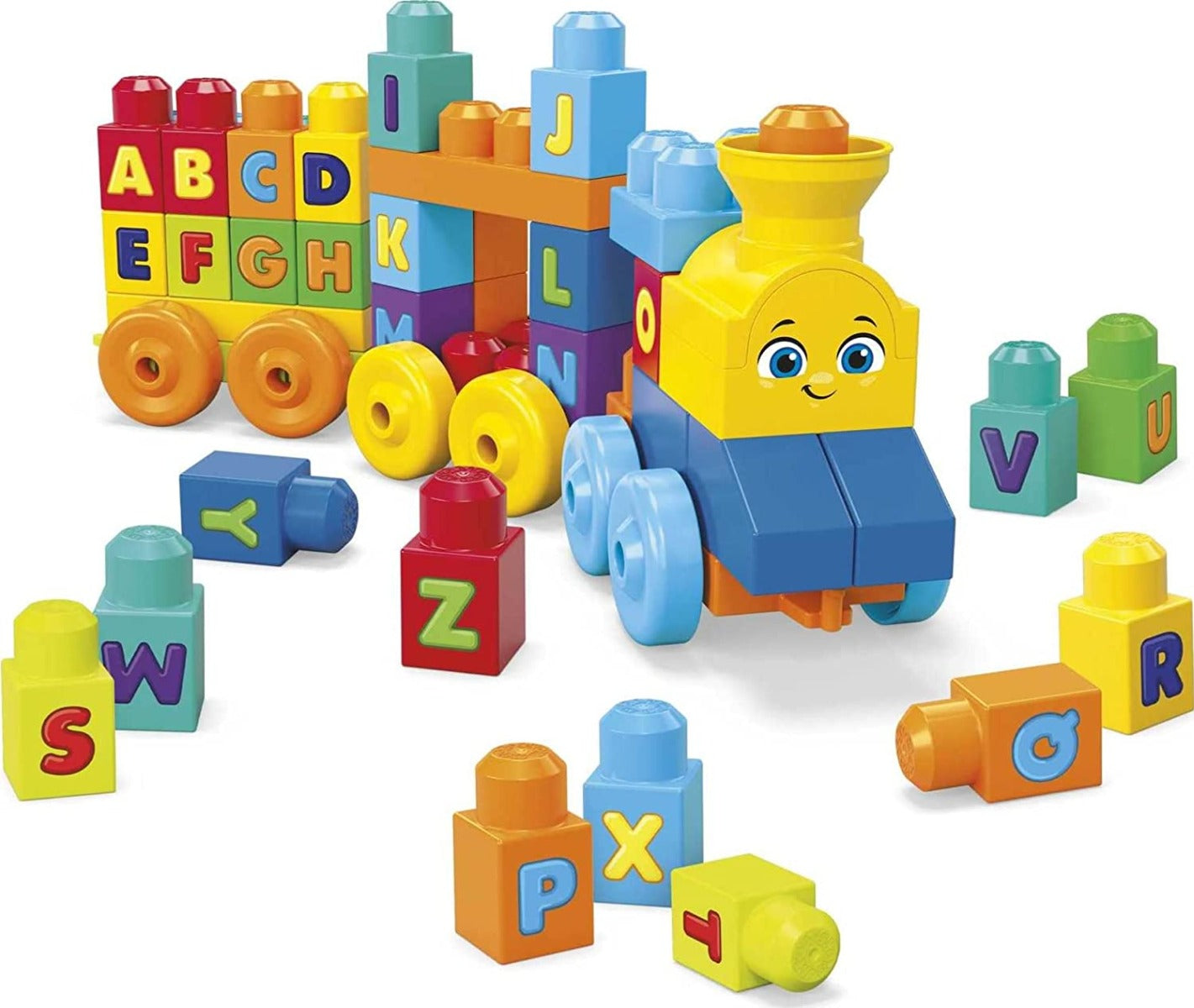 Buy Mega Bloks Fisher Price Abc Musical Train Building Blocks With 50 Pieces | Yallatoys.com