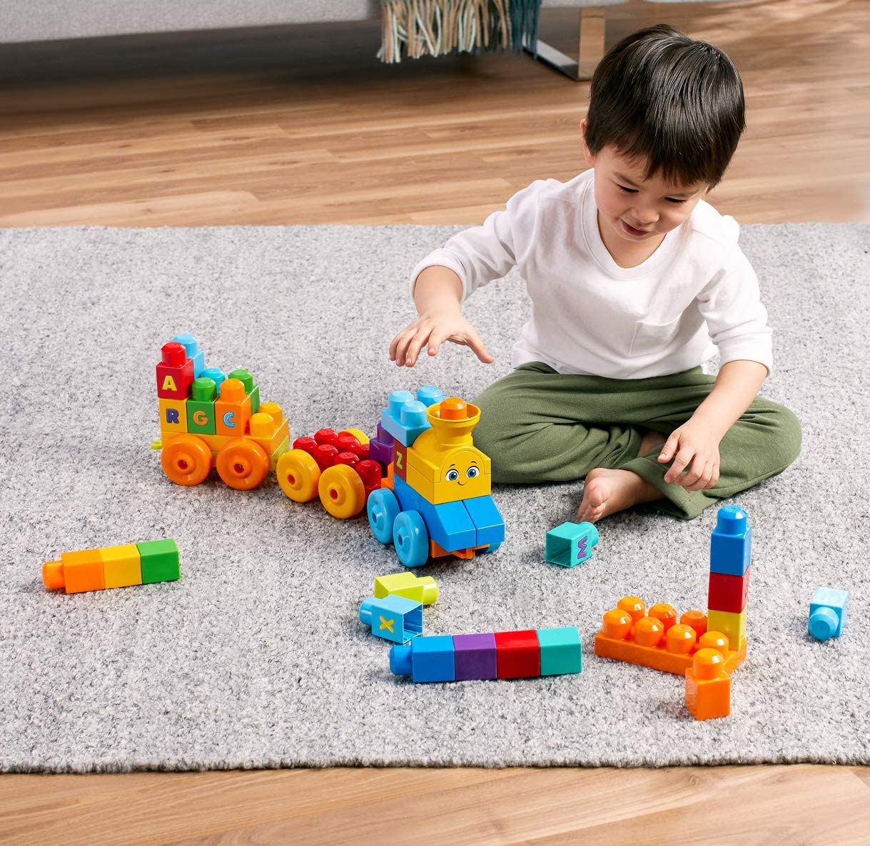 Buy Mega Bloks Fisher Price Abc Musical Train Building Blocks With 50 Pieces | Yallatoys.com