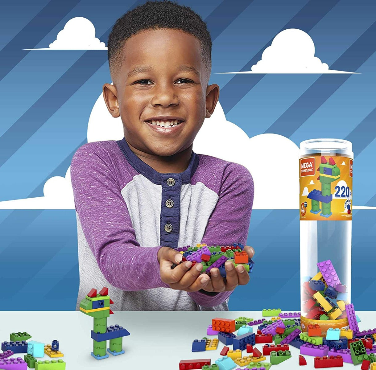Buy Mega Bloks Construx Wonder Builders 220pcs Building Tube | Yallatoys.com
