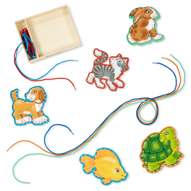 Buy Melissa & Doug Wooden Panels & Laces Pets | Yallatoys.com