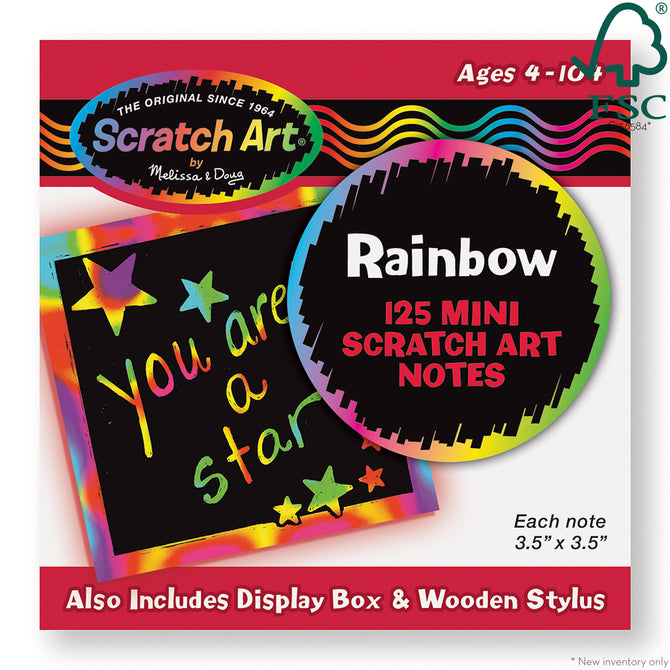 Buy Melissa & Doug Rainbow Mini Scratch Art Note Cubes | Yallatoys.com