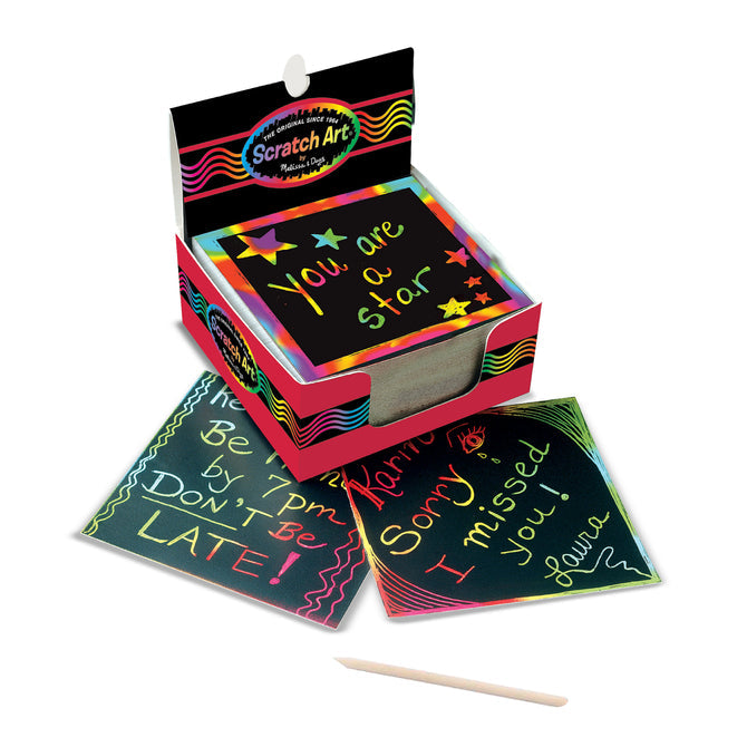 Buy Melissa & Doug Rainbow Mini Scratch Art Note Cubes | Yallatoys.com