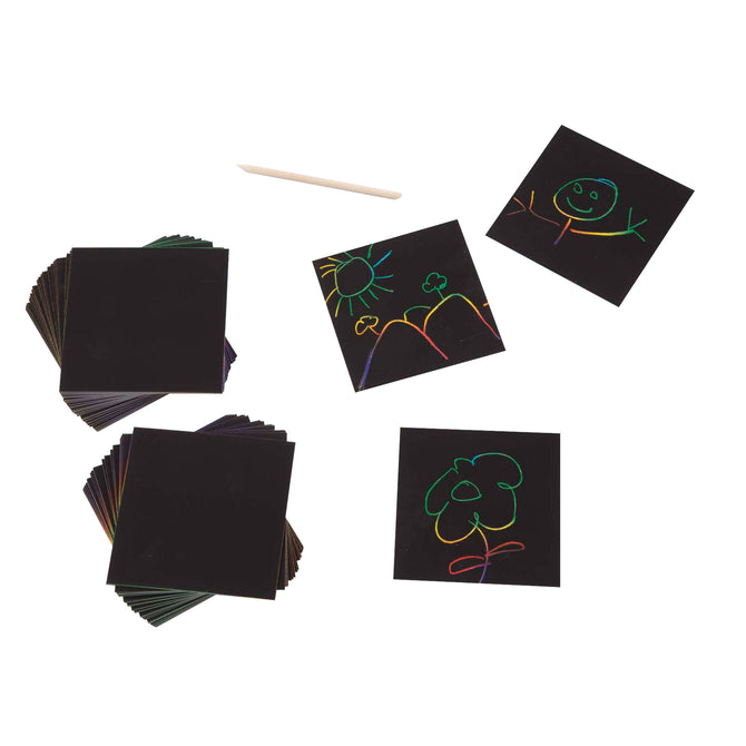 Buy Melissa & Doug Rainbow Mini Scratch Art Note Cubes | Yallatoys.com