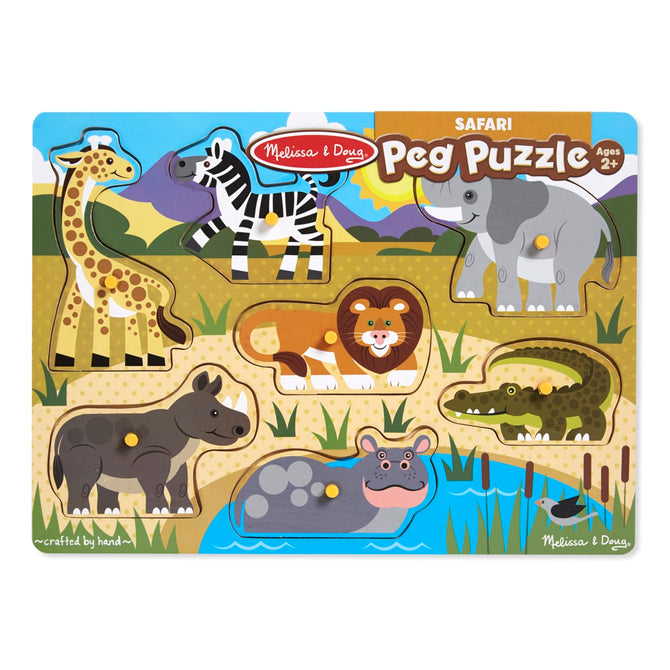Buy Melissa & Doug Safari Peg Puzzle 7 Pieces | Yallatoys.com