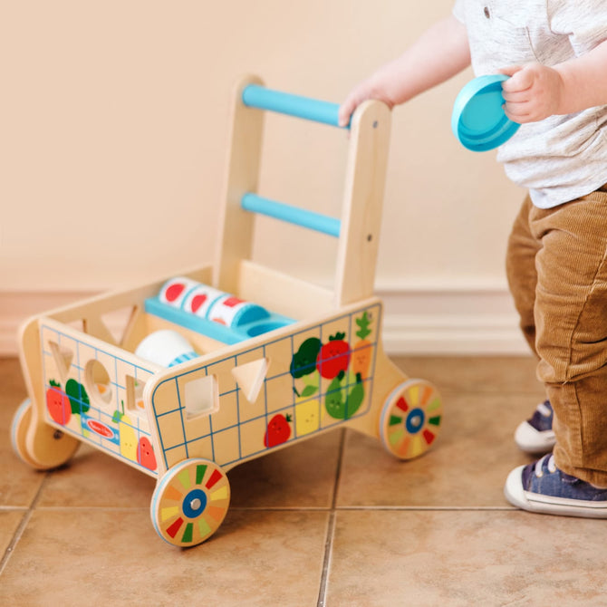 Buy Melissa & Doug Wooden Shape Sorting Grocery Cart | Yallatoys.com