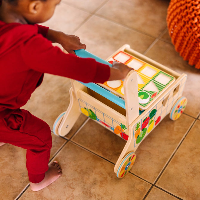Buy Melissa & Doug Wooden Shape Sorting Grocery Cart | Yallatoys.com