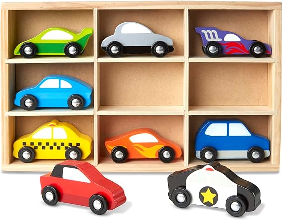 Buy Melissa & Doug Wooden Cars Vehicle Set In Wooden Tray | Yallatoys.com