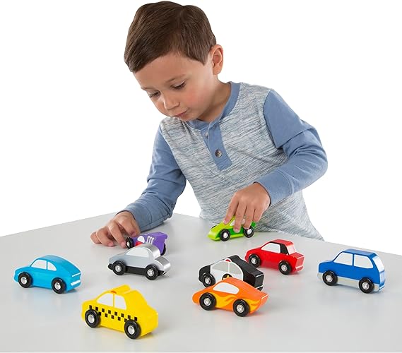 Buy Melissa & Doug Wooden Cars Vehicle Set In Wooden Tray | Yallatoys.com