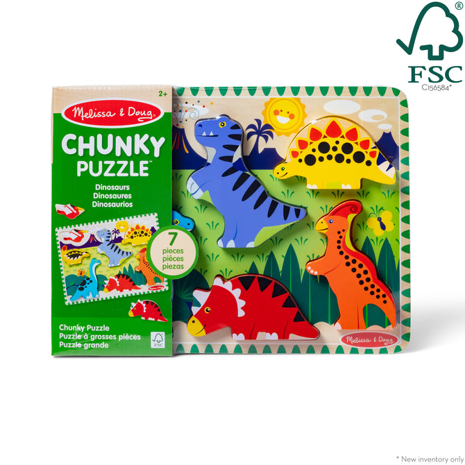 Buy Melissa & Doug Dinosaurs Chunky Puzzle 7 Pieces | Yallatoys.com