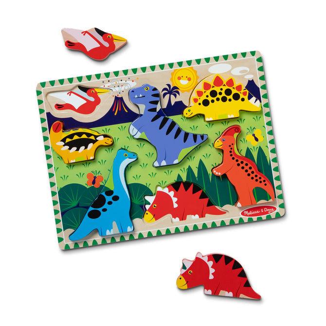 Buy Melissa & Doug Dinosaurs Chunky Puzzle 7 Pieces | Yallatoys.com