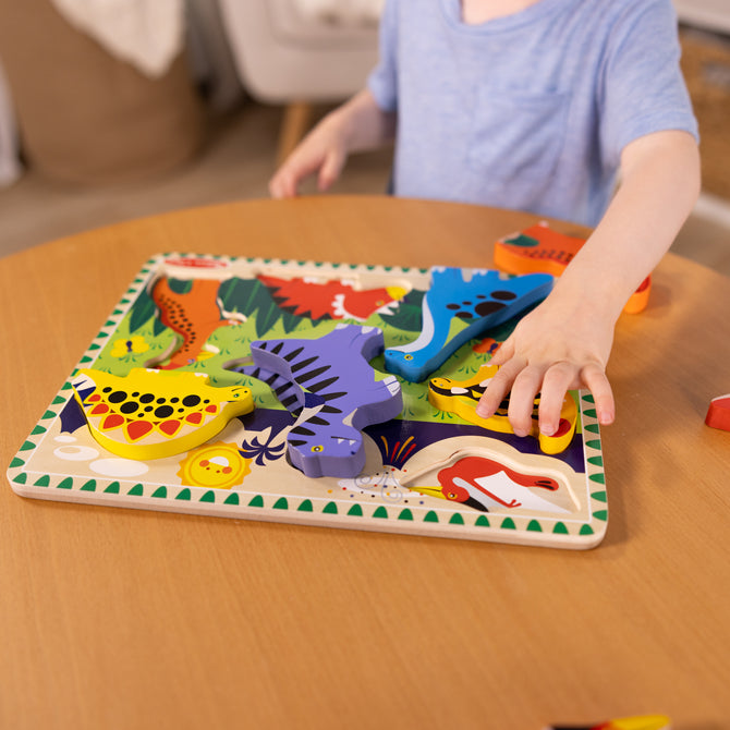 Buy Melissa & Doug Dinosaurs Chunky Puzzle 7 Pieces | Yallatoys.com