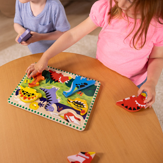 Buy Melissa & Doug Dinosaurs Chunky Puzzle 7 Pieces | Yallatoys.com